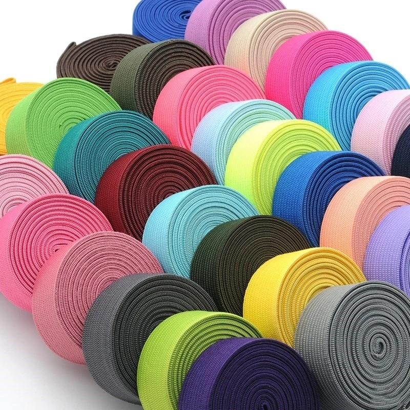 2M/Lot 20MM Colorful Flat Elastic Bands High Elastic Rope Rubber Band Spandex Ribbon Sewing Lace Trim Belt Band Garment Accessor