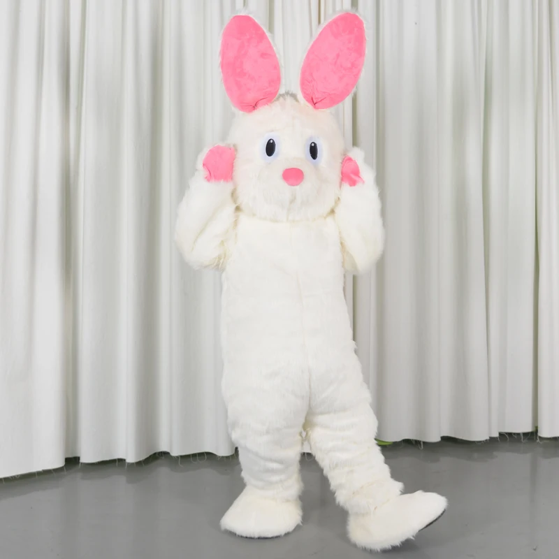 Plush Adult Easter Bunny Rabbit Animal Mascot Fancy Dress Costume Jumpsuit Easter Event Party Easters Cute Furry Cloth