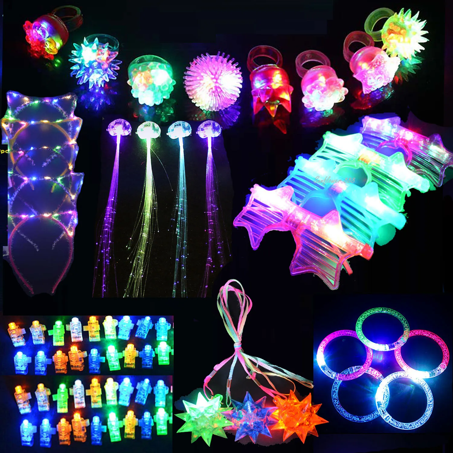 69PCS LED Light Up Toys Party Favors,  Present Glow In The Dark  for Boys Girls Kids Adults    Wedding Festival