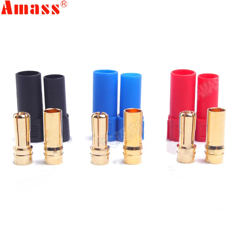 9 Pair AMASS XT150 Adapter złącza męski wtyk żeński 6mm złoty wtyk bananowy Bullet na akumulator do RC LiPo