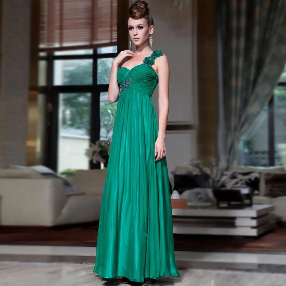 Vestido elegante de gasa verde menta para fiesta, traje ajustado de gasa con un hombro, pantalón de banquete, diseño a medida, novedad