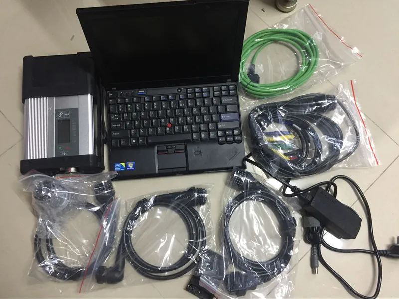 x220t laptop + mb sd c5 hdd software 12/2024v + mb star c5 sd connect compact diagnostic tool ready to work