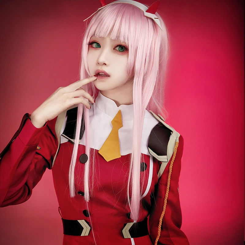 2018 New Japanese Anime DARLING in the FRANXX 02 Zero Two Cosplay Costume  Halloween Carnival KOKORO Uniforms Custom Made