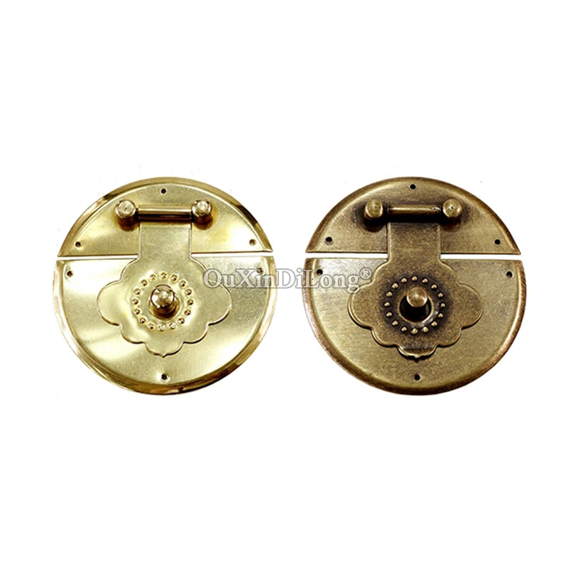 

Retro 10PCS Antique Brass Hasps Catch Latches Lock for Jewelry Chest Box Suitcase Buckle Clip Clasp Wooden Boxes Lock Buckle