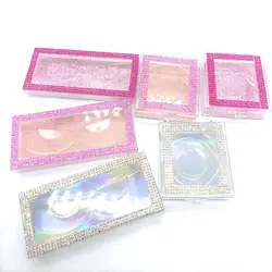 Rhinestone Diamond False Eyelash Packaging Box empty 3d/5d false Eyelashes Boxes Diamond lash Case False Eyelash Package