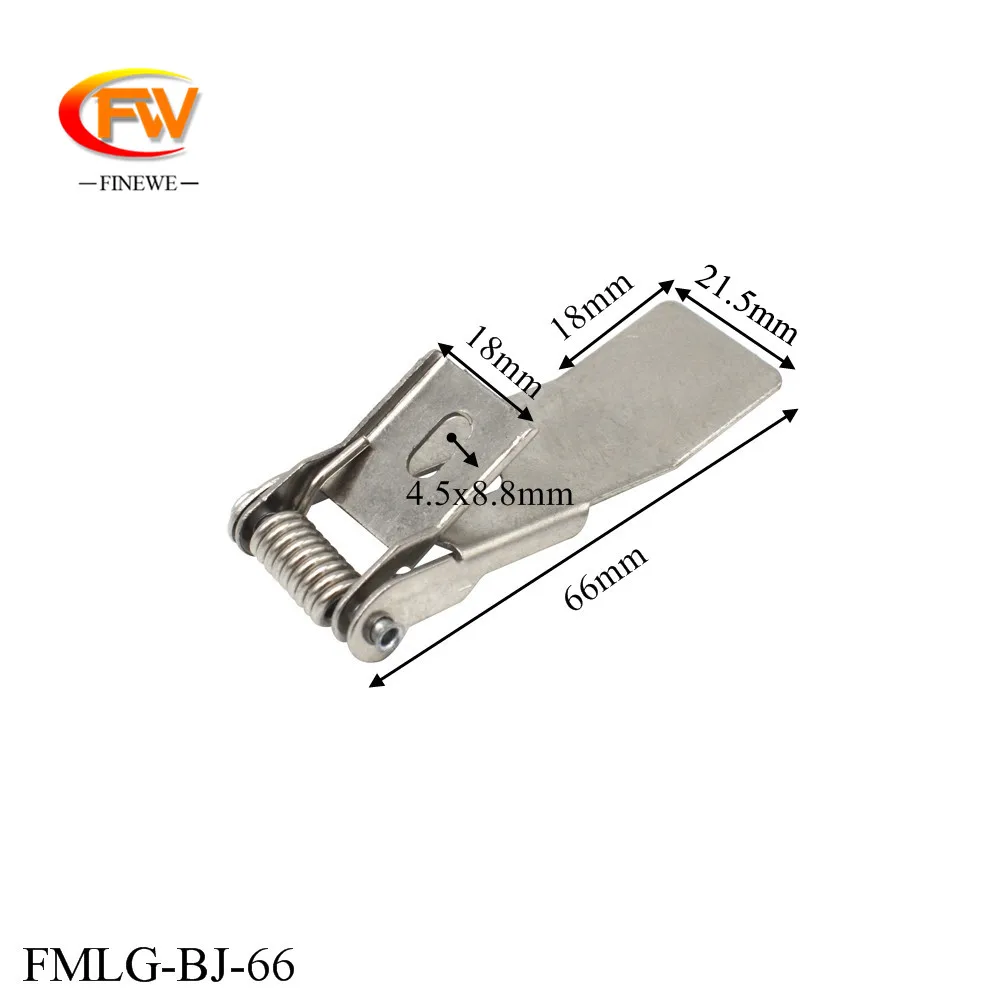 

FINEWE Manufacturer nickel plated flat metal panel pushing clips for downlight spring plate clip FMLG-BJ-66