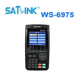 SATLINK WS-6975 WS6975 DVB-T DVB-T2 Digital Terrestrial DVB-C Signal Meter Finder with MPEG-2/MPEG4 H.265