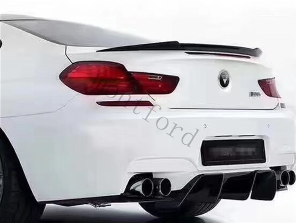 For BMW 6 Series M6 F06 F12 640i 650i 640i Sedan Rear Trunk Spoiler Boot Lip Wing 2012 - 2016 Carbon Fiber / FRP