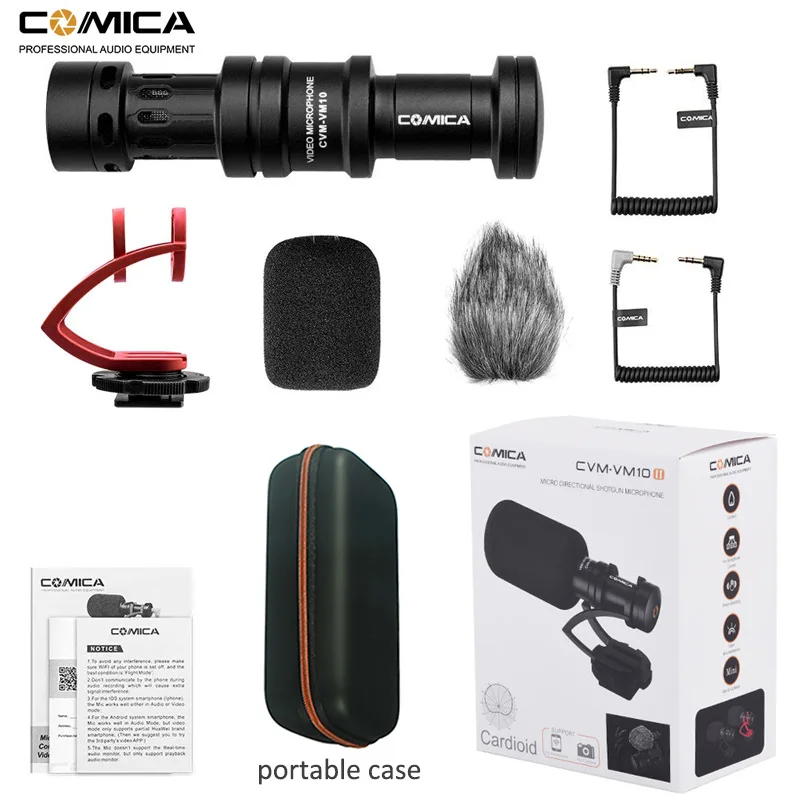 Comica CVM-VM10II VM10 II microfono Mini cardioide direzionale Condensador Microfone Mic per GoPro Smartphone Mirrorless Camera