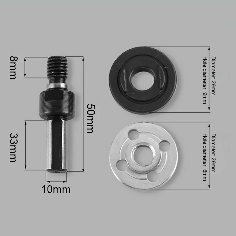 5 pçs conjunto elétrico broca ângulo moedor de conexão haste para disco de corte polimento roda adaptador 6mm/10mm conector