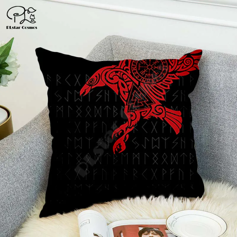 Viking tattoo 3D printed Polyester Decorative Pillowcases Throw Pillow Cover Square Zipper Pillow cases style-3