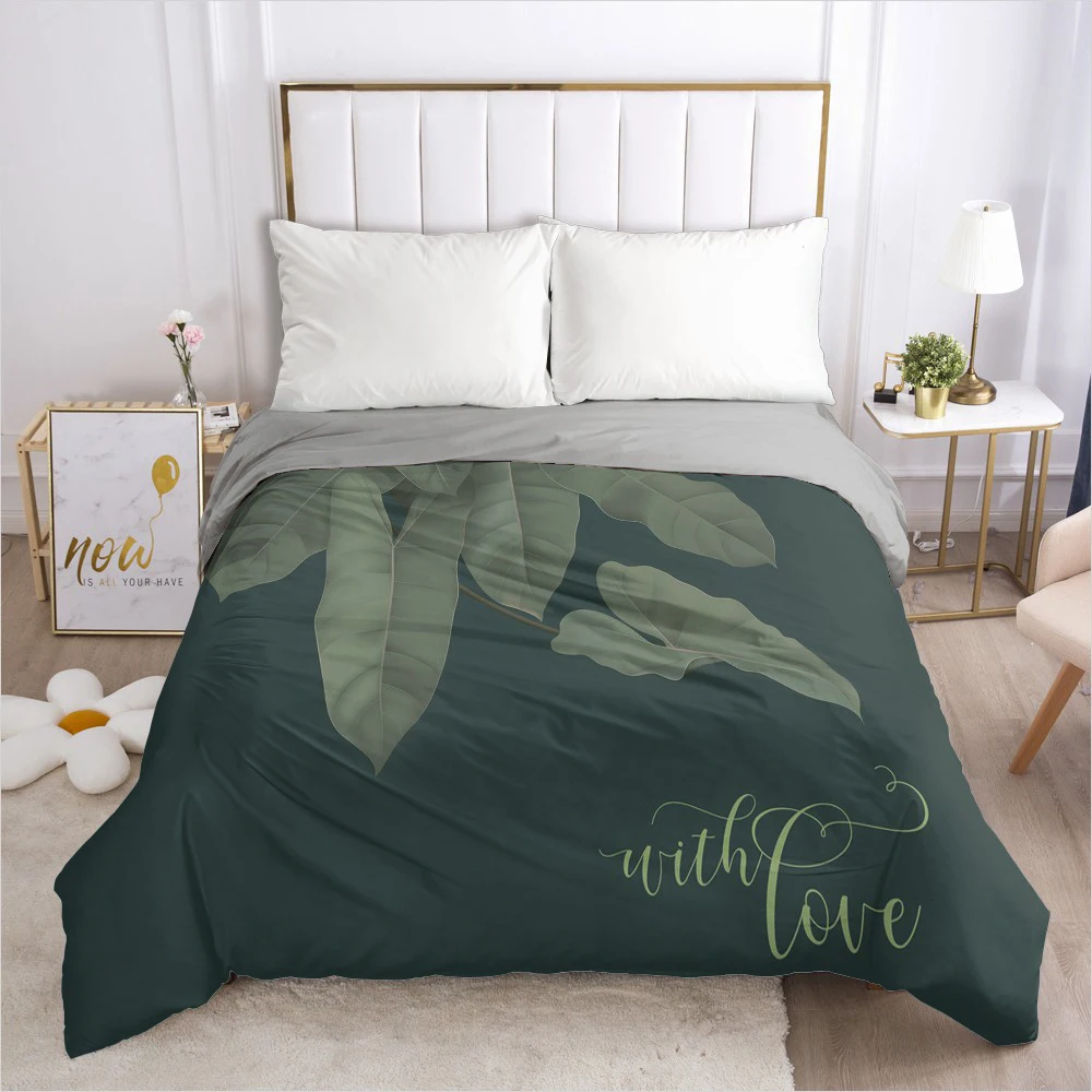 1PCS 3D Duvet Cover with Zipper Comforter/Quilt/Blanket Cover 220x240 180x210 3D Nordic Black Bedding Customize any size design