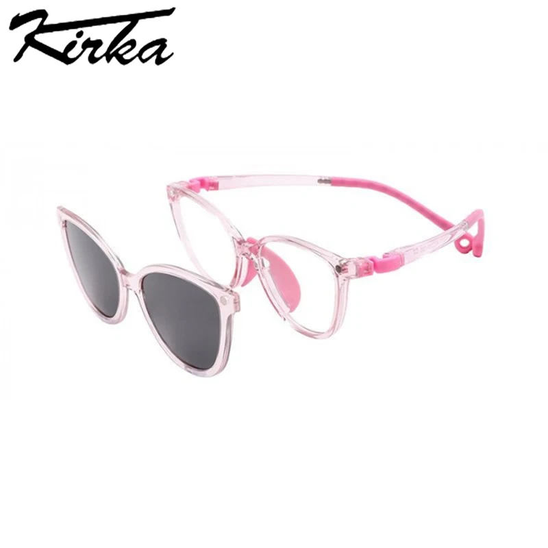 Kirka okulary przeciwsłoneczne dla dziecka chłopiec dziewczyna okulary UV400 Protect okulary z polaryzacją dziecko magnetyczne okulary przeciwsłoneczne modne regulowane okulary