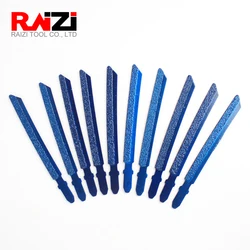 Raizi 10 Pcs 100 mm Diamond Jig saw Blade for Porcelain Ceramic Tile T-shank Edge Cutting Reciprocating Saw Blade Tool