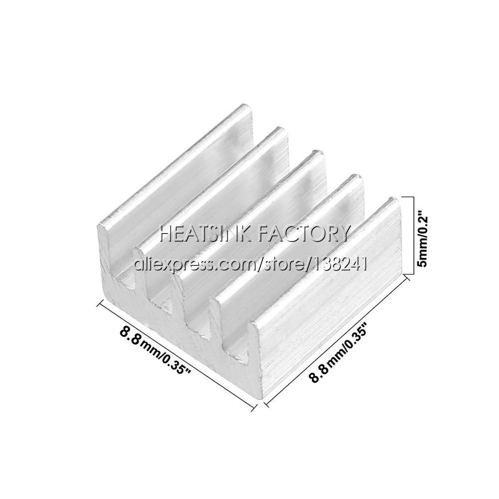 Various Size Aluminum Heatsink Radiator Heat Sink Cooler For Chip IC 3D Printer Raspberry Pi With Thermal Conductive Pad