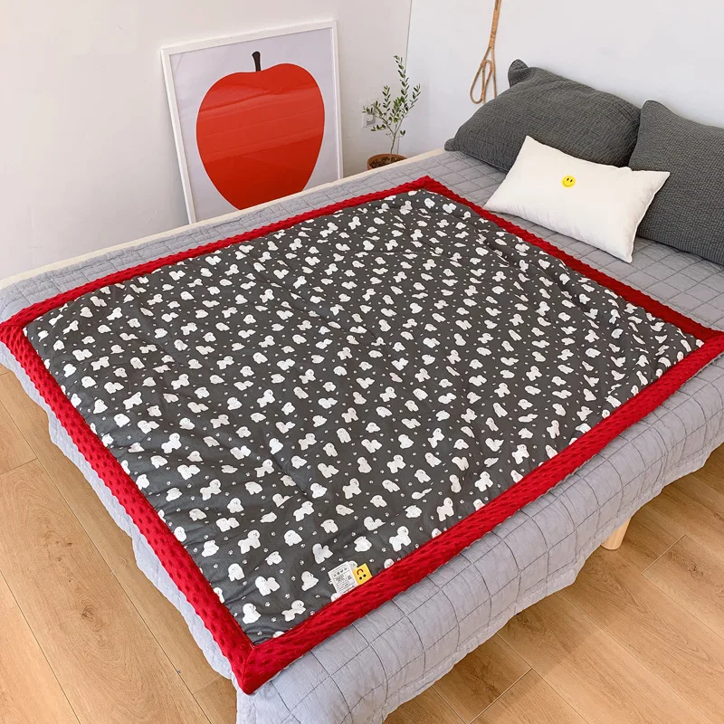 Children's Cartoon Peas Blanket Thickened Soft Warm Cotton Nap Blanket Kindergarten Dormitory Autumn Winter Blanket Baby Bedding