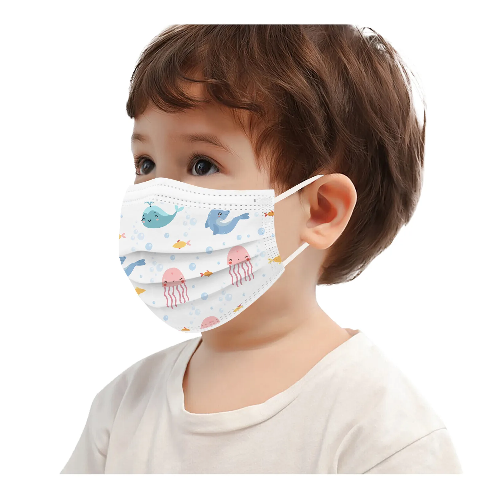 Masque de dessin animé de poulet pour enfants, filtre à 3 couches, masque buccal épais pour enfants, contour d\'oreille, PTFE rapide, Halloween,