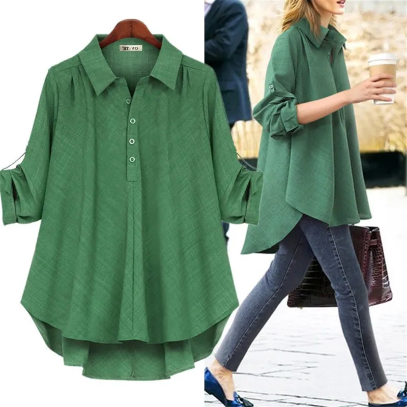 

Spring And Autumn New Women's Dress Euramerican Style Two-Color Fabric Long-Sleeve Shirt Large Size Loose Thin Long Shirt