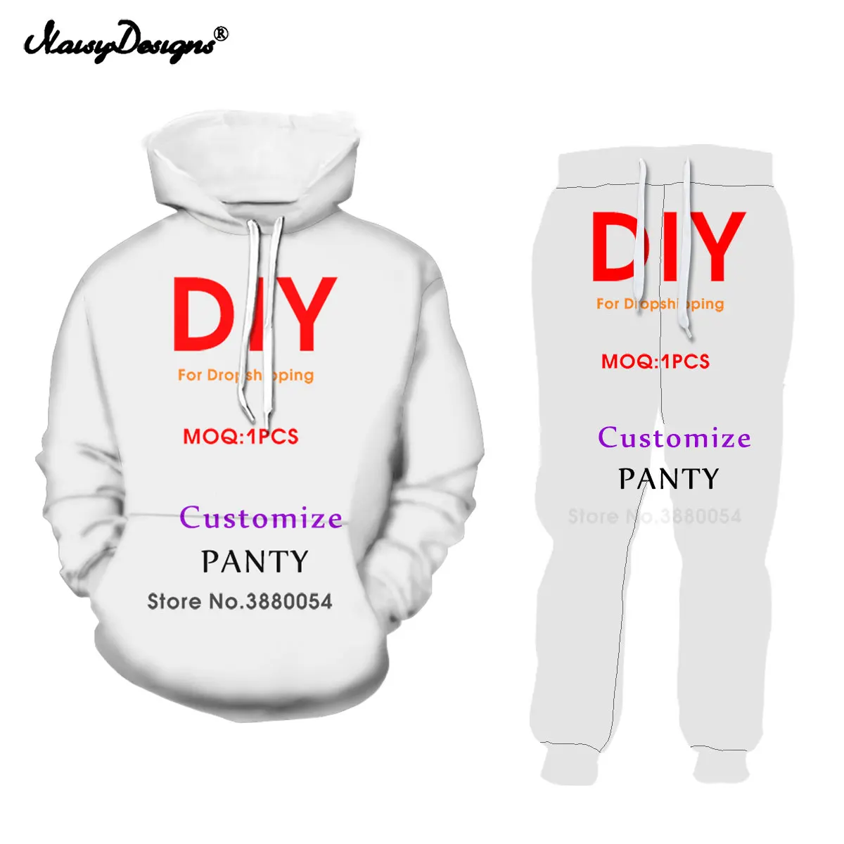 

Noisydesigns Customize Women Men Hoodies And Trousers Luxury 3D Prints Couples Pullover Sweatshirts Sweatpants S-6XL Dropship