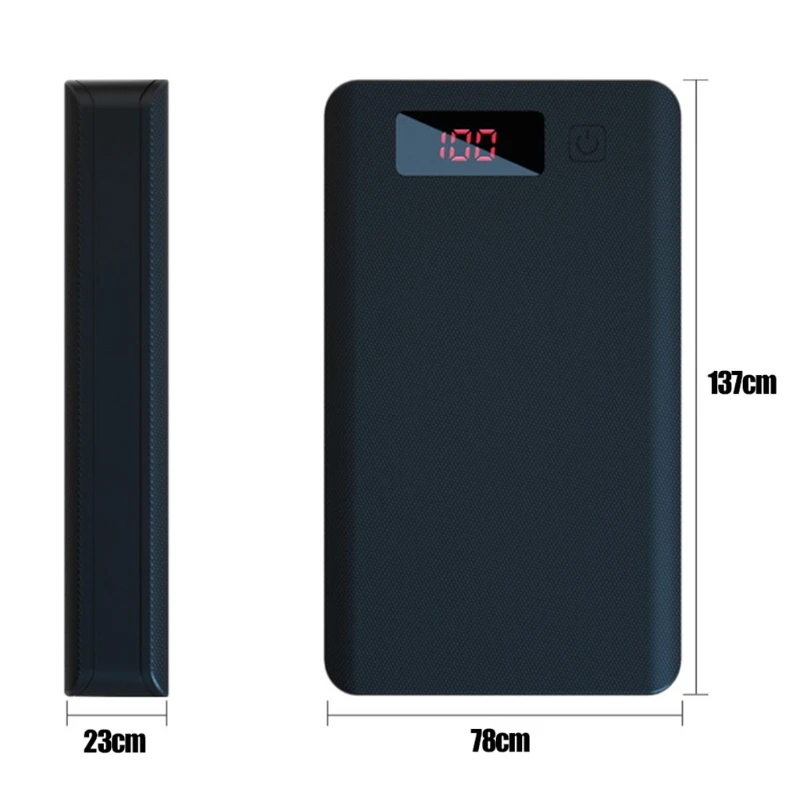 A6 LCD Display 6x18650 Battery Case Power Bank Shell Charger Box Without Battery