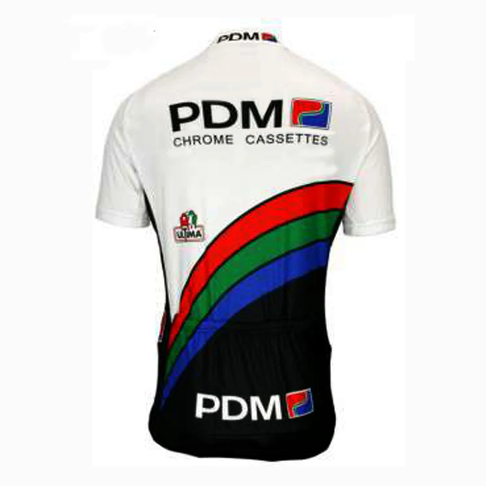 PDM TEAM Retro Classic Cycling Jerseys Racing Bicycle Summer Short Sleeve Ropa Ciclismo Clothing Maillot