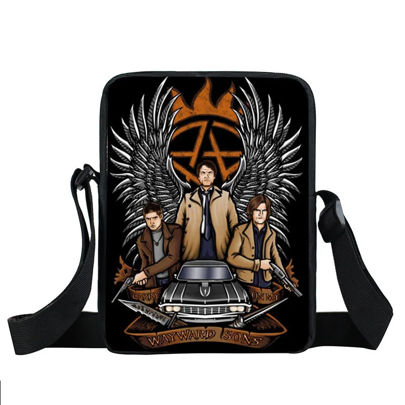 Teenagers Supernatural Crossbody Bags Travel Messenger Bag School Shoulder Bags Casual Handbags Men Purse Boys Carrying Bags