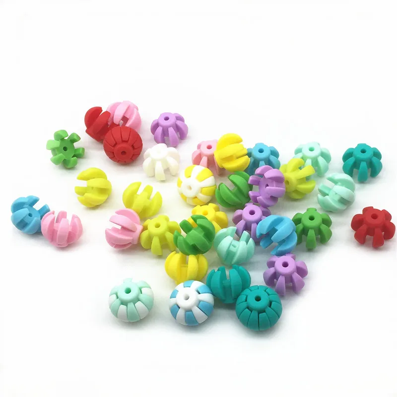 

Chenkai 100pcs BPA Free Loose Silicone Chinese Lantern Beads DIY Baby Pacifier Teether Mommy Necklace Toy Gift Accessories