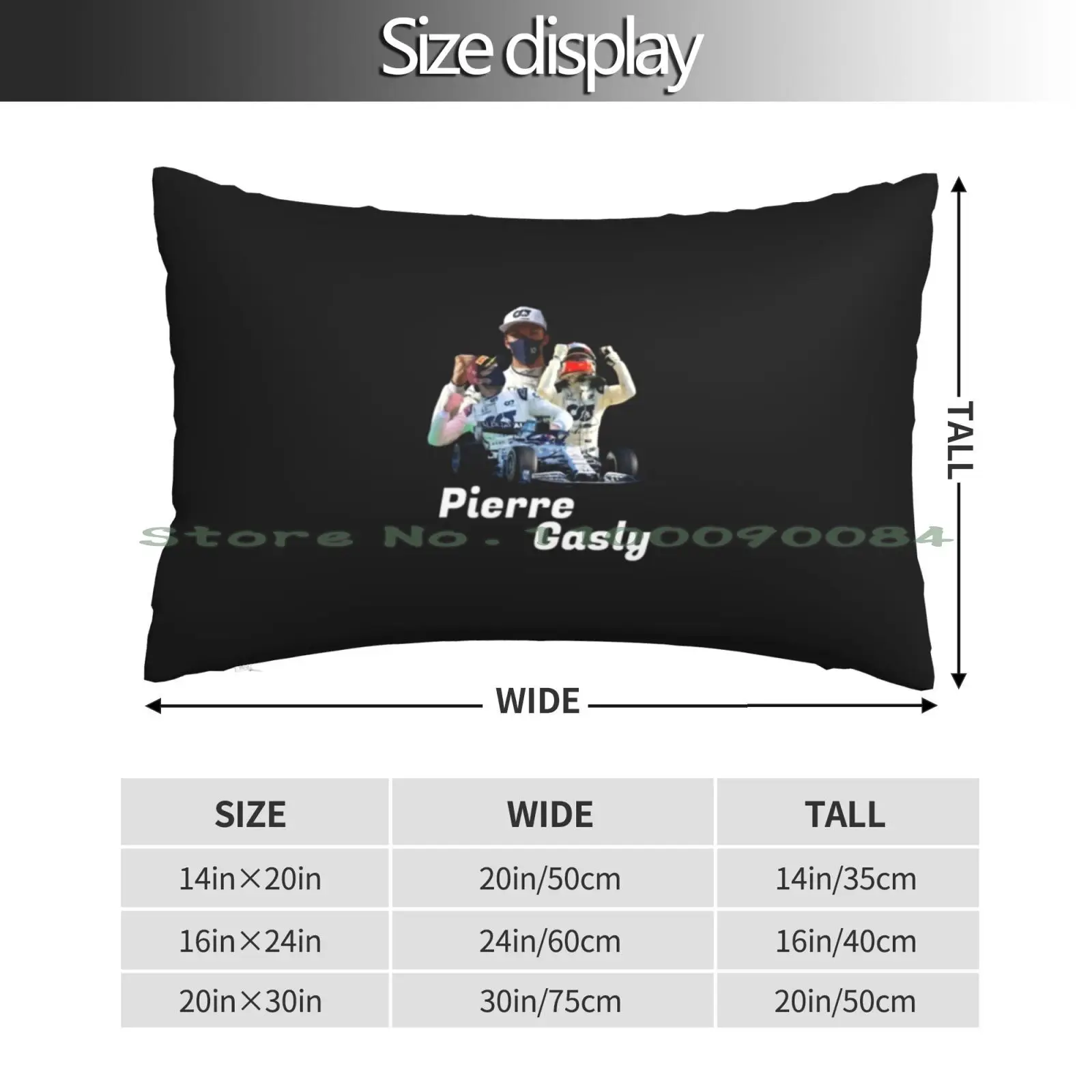 Pierre Gasly Pillow Case 20x30 50*75 Sofa Bedroom Retro Jacket Richard Drive Aesthetic Gaming Neon Biker Indie Miami Vice