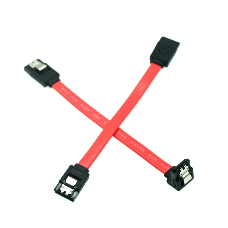 10CM Red Short SATA Cable Serial ATA SATA Line Cable DVD-ROM HDD SSD Data SATA Line 2.5 3.5 inch HDD SATA Serial ATA Cord Wire