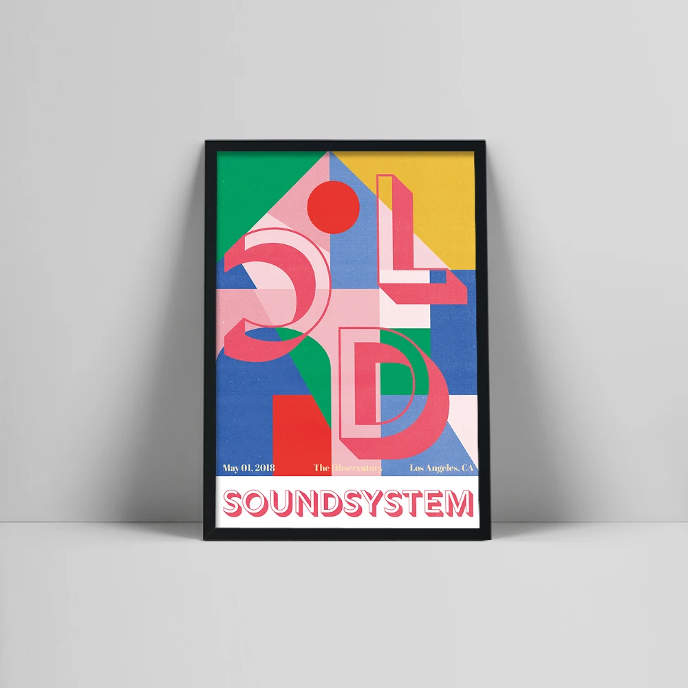 LCD Soundsystem Gig Poster Pop Music Posters Star Singer Canvas Painting Club Rock Music Poster Wall Art Living Room Home Decor