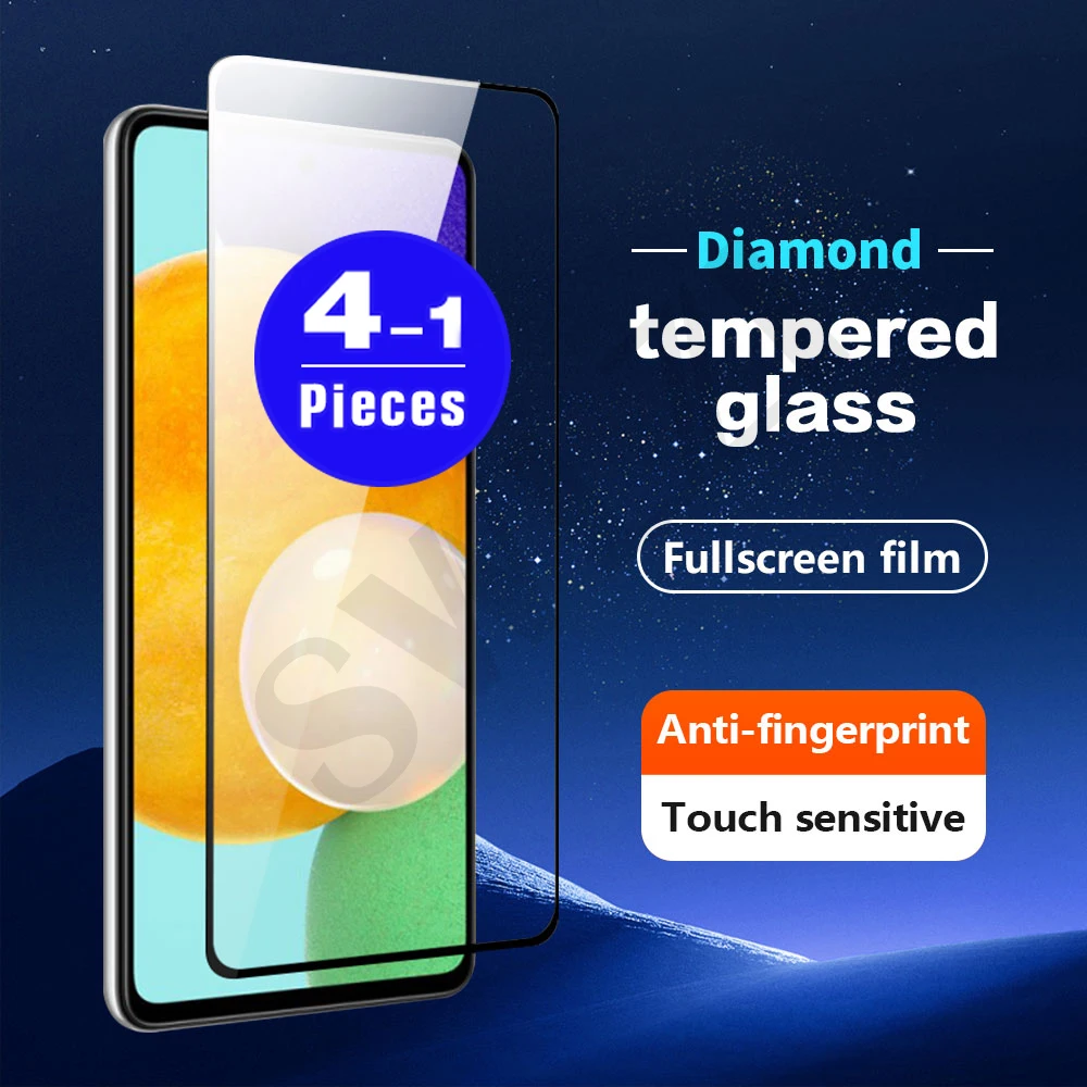 1-4Pcs Film for Samsung Galaxy A01 A02 A11 A12 A22 A32 A42 A52 A72 A21 A31 A41 A51 A71 A91 Tempered Glass Phone Screen Protector