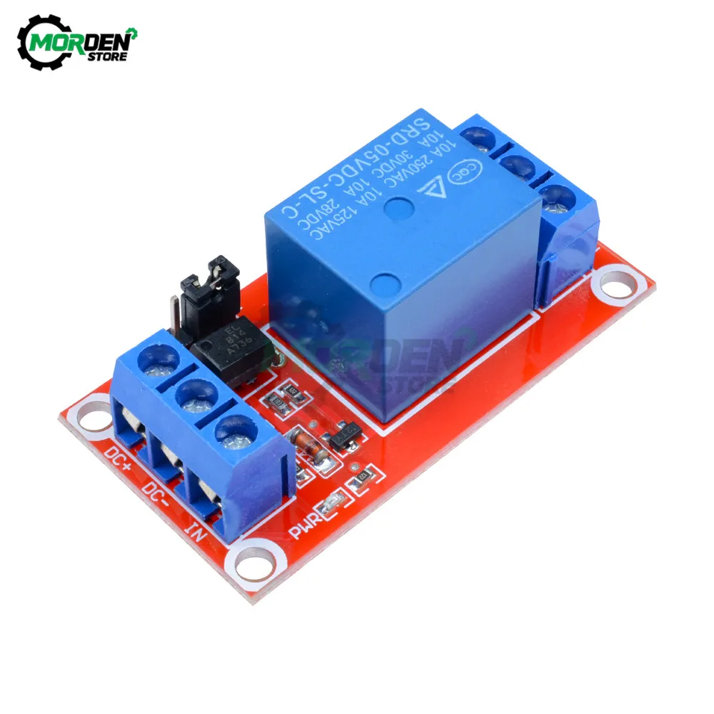 DC 5V 9V 12V 24V 1 Channel Relay Module With Optocoupler Shield Board High And Low Level Trigger Power Supply Module For Arduino