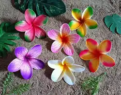 8pcs/lot 8COLOR 15CM Foam Taire Hair Pick Hair Accessories Hawaii Tropical Flower Headwear
