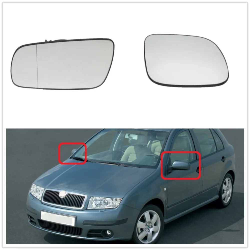 (Left+ Right) For Skoda Fabia MK1 Facelift 2005 2006 2007 2008 Car-styling Heated Mirror Glass