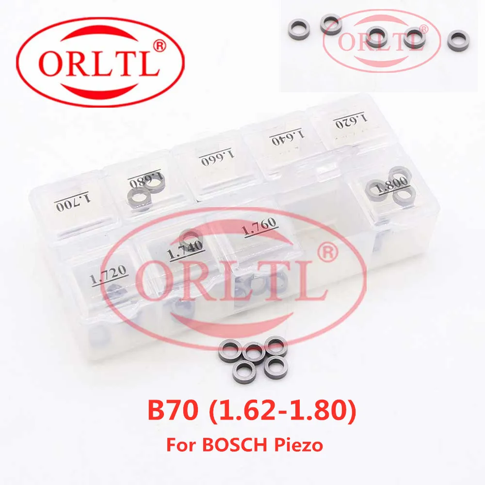 

B70 (1.62-1.80mm) Piezo Common Rail Injector Adjustment Washers Shims Gasket Repair Kits for Piezo 50pcs / box ORLTL