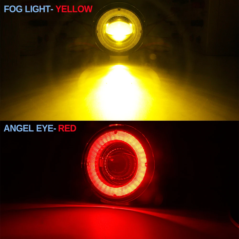 2 Stuks Auto Led Mistlamp Engel Oog Dagrijlicht Drl 30W 8000lm 12V Styling Voor Ford Focus Mk2 Mk3 2008-2015