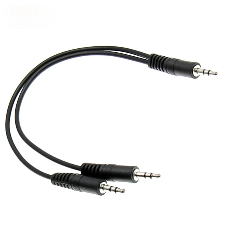 3.5mm Jack Audio Cable 1 Male To 2 Male Splitter Aux Cable for Car Headphone MP3 Car