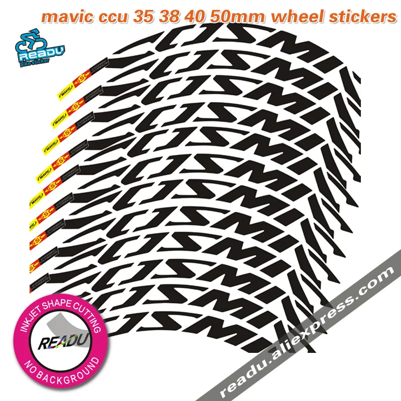 

mavic Cosmic ccu Road Bike Wheelset decals 700C bicycle Wheel rims stickers A Pair rim depth 40mm 50mm bike ccu stickers