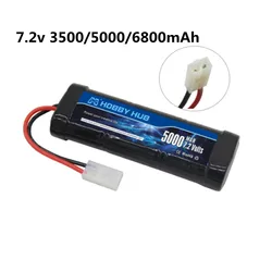 7.2V 3500mah 5000mAh 6800mah Ni-MH Rechargeable Battery Tamiya Connector Kep-2p Plug for RC Racing Cars Boats Off-road vehicle