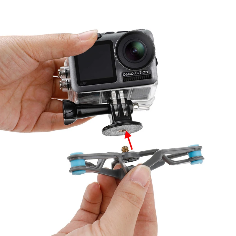 For GoPro Action Camera Bicycle Shock Absorber Bracket Sports Camera Bike Holder With 1/4 Standard Screw Port Mount Accessories