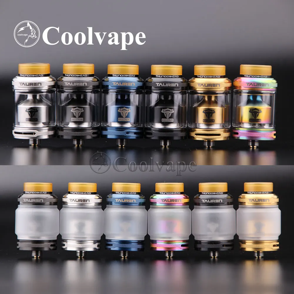 coolvape original THC Tauren Rta e cigarette Atomizer 2ml/4.5ml MTL rta tank with 810 PEI Single/ Dual Vape vs Fatality M25 RTA