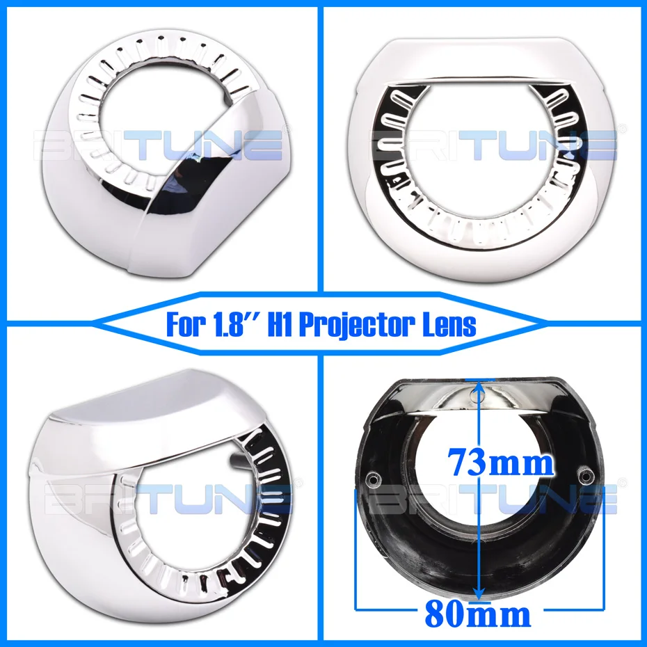 1.8/2.0 inch Projector Shrouds Angel Eyes Retrofit HID LED Lens Headlight Lenses Dust Cover Bezels Car Light Accessories DIY