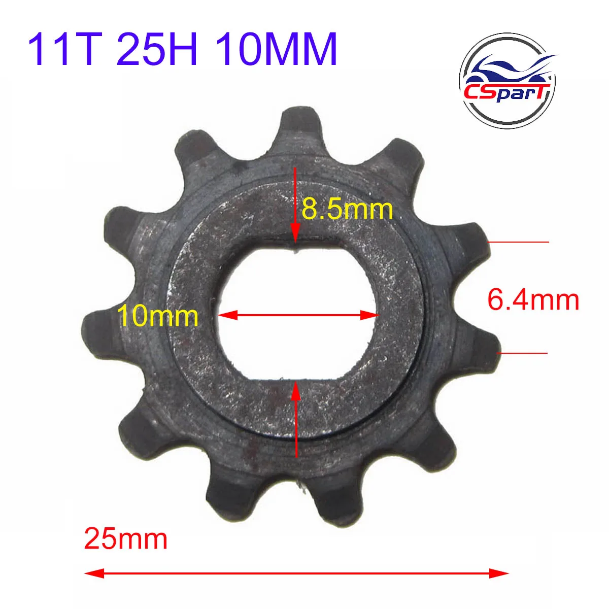 11 Tooth 11T 25H Oval 10MM  Razor EVO X-Treme IZIP Gear Sprocket 500W 800W 1000W Electric Scooter MY1020