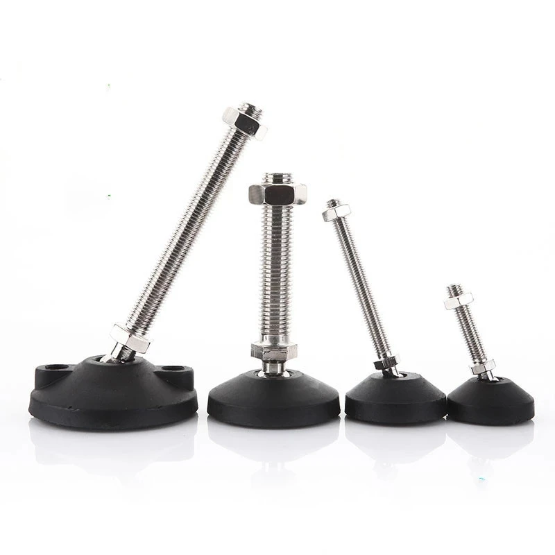 4pcs Furniture Support Leg Non-skid Pad M8/M10/M12 Adjustable Universal Office Warehouse Shelves Nylon Hooves Fixed Anchor Foot