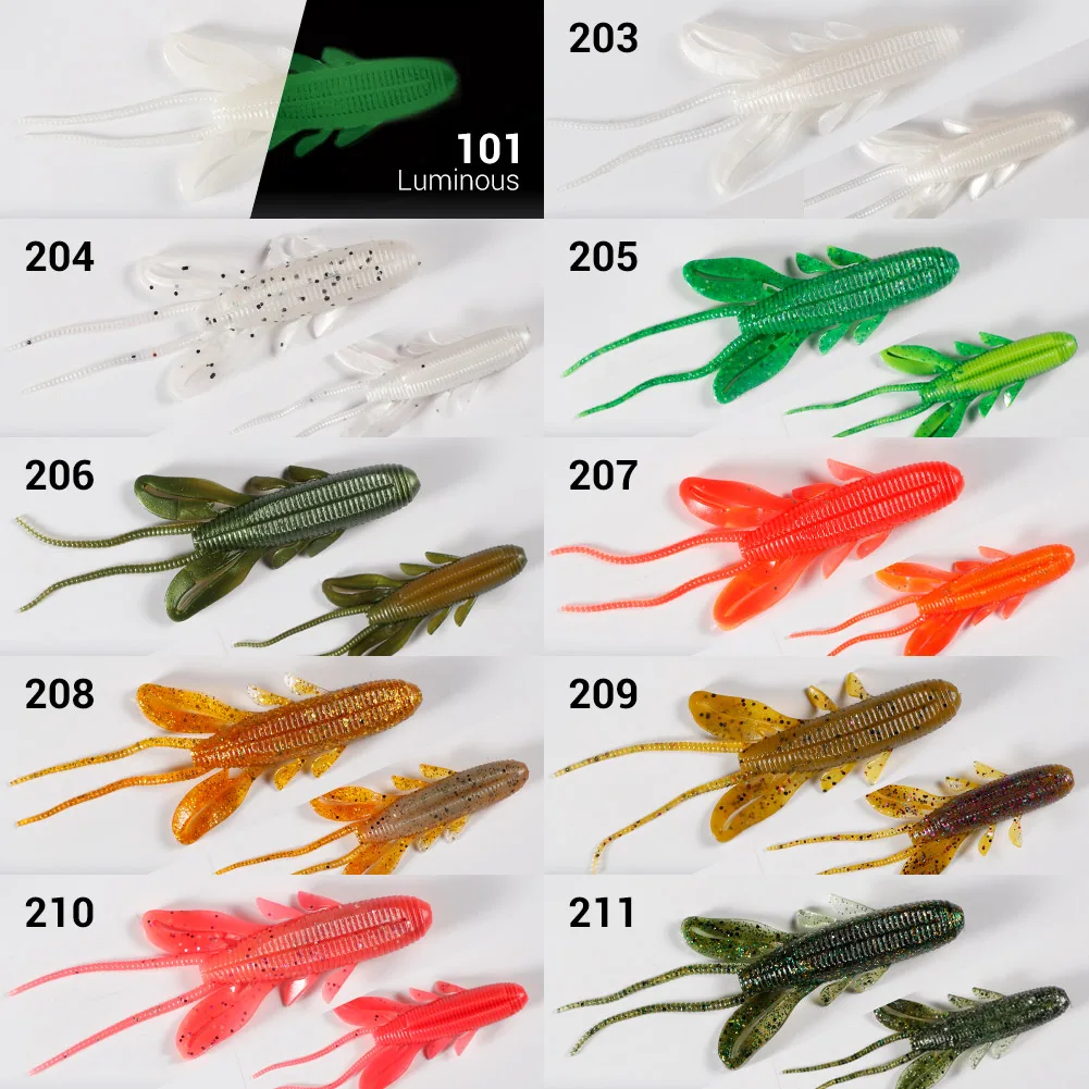 NOEBY Jig Head Lubina Señuelo Silicona Imitación Gusano Camarón - imagen 3