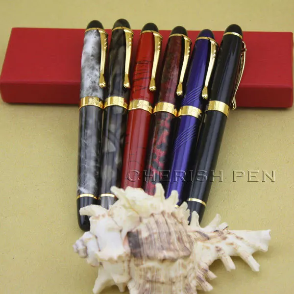 Wholesale Promotiaon 6pcs/lot Jinhao x450 Hot-selling pens Medium Fine Nib Ink/Metal/Steel/Fine/Fountain Pen Free Shipping