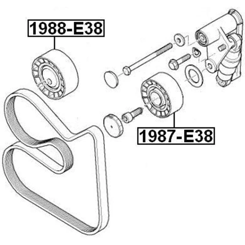 Belt Tensioner Idler Pulley 11281748131 for B-MW E34 E36 E39 E46 E53 X5 E60 E83 E85