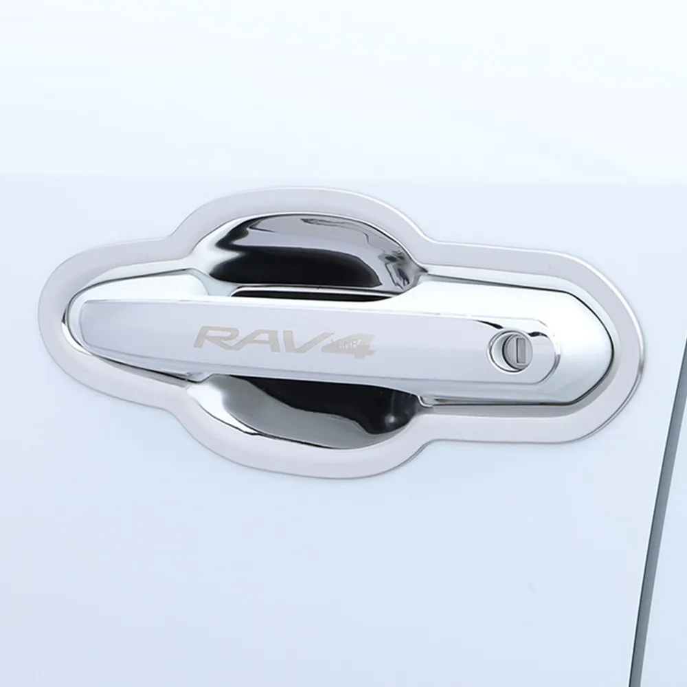 For Toyota RAV4 2019 2020 Stainless Steel Door Bowl Handle Accessories