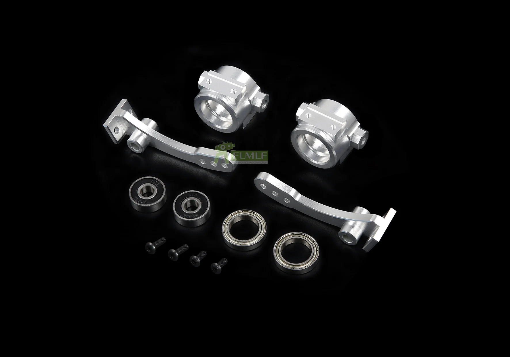 Alloy CNC Front and Rear Wheel Bearing Base Set Fit for 1/6 HPI FG Monster Hummer Truck ROFUN ROVAN Big Monster RC CAR Toy PARTS