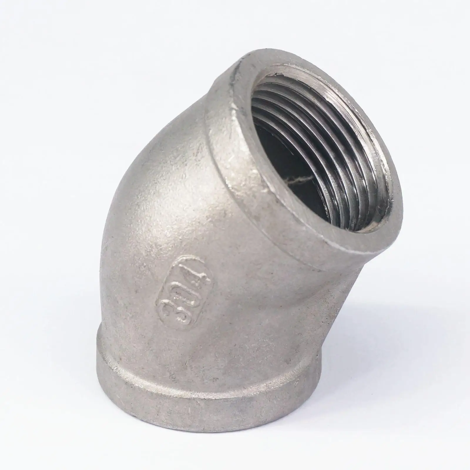 

1" BSP Female Thread 304 Stainless Steel 45 Degree Elbow Pipe Fitting Connector water oil air